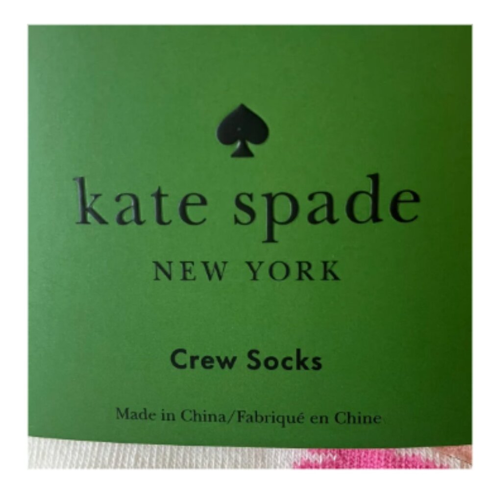 ♠️ Kate Spade New York Crew Socks 3-Pack Face Lipstick Print NWT - Picture 5 of 6